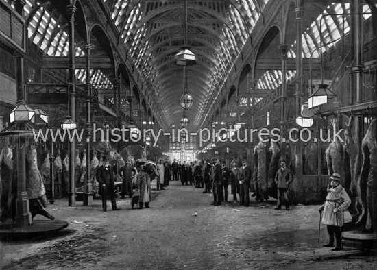 In Smithfield Meat Market, London. c.1890's